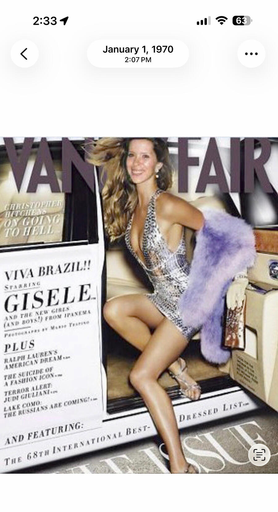 Vogue 1999 cover, timestamp January 1, 1970 00:00 (Unix epoch).